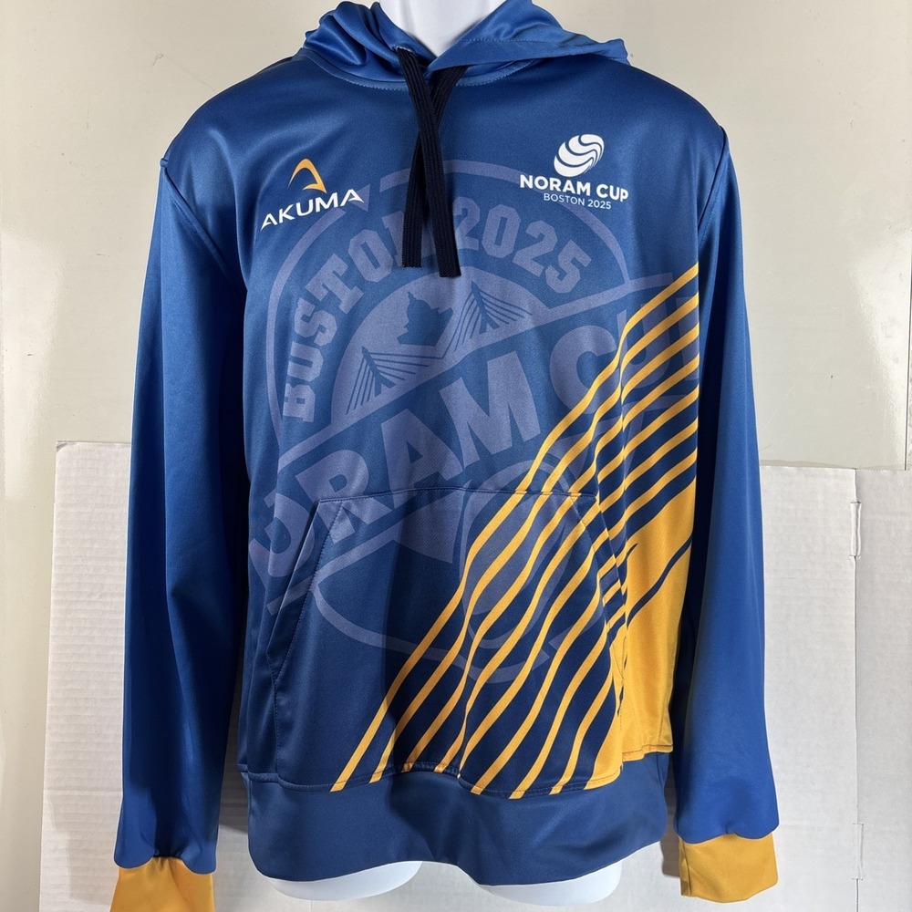 AKUMA NORAM 2025 Pocket Hoodie Mens M Blue/Yellow LGBTQ+ North American Rugby